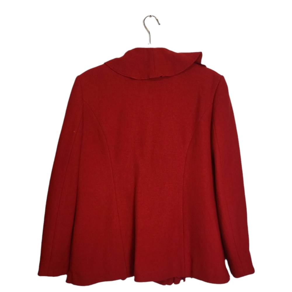 Pendleton Red Wool Ruffle Blazer - image 2